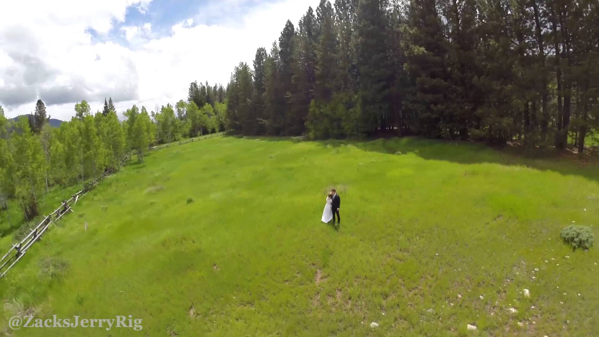 Beautiful Aerial Wedding Photography
