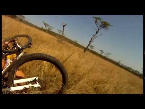 Mountain Biker gets taken out by BUCK
